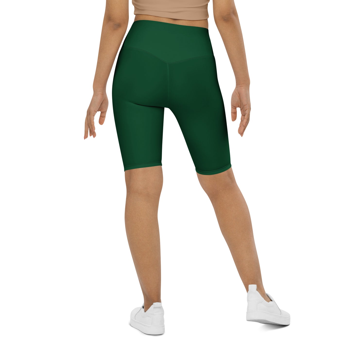Forest Green High-Rise Biker Shorts - Activewear Well