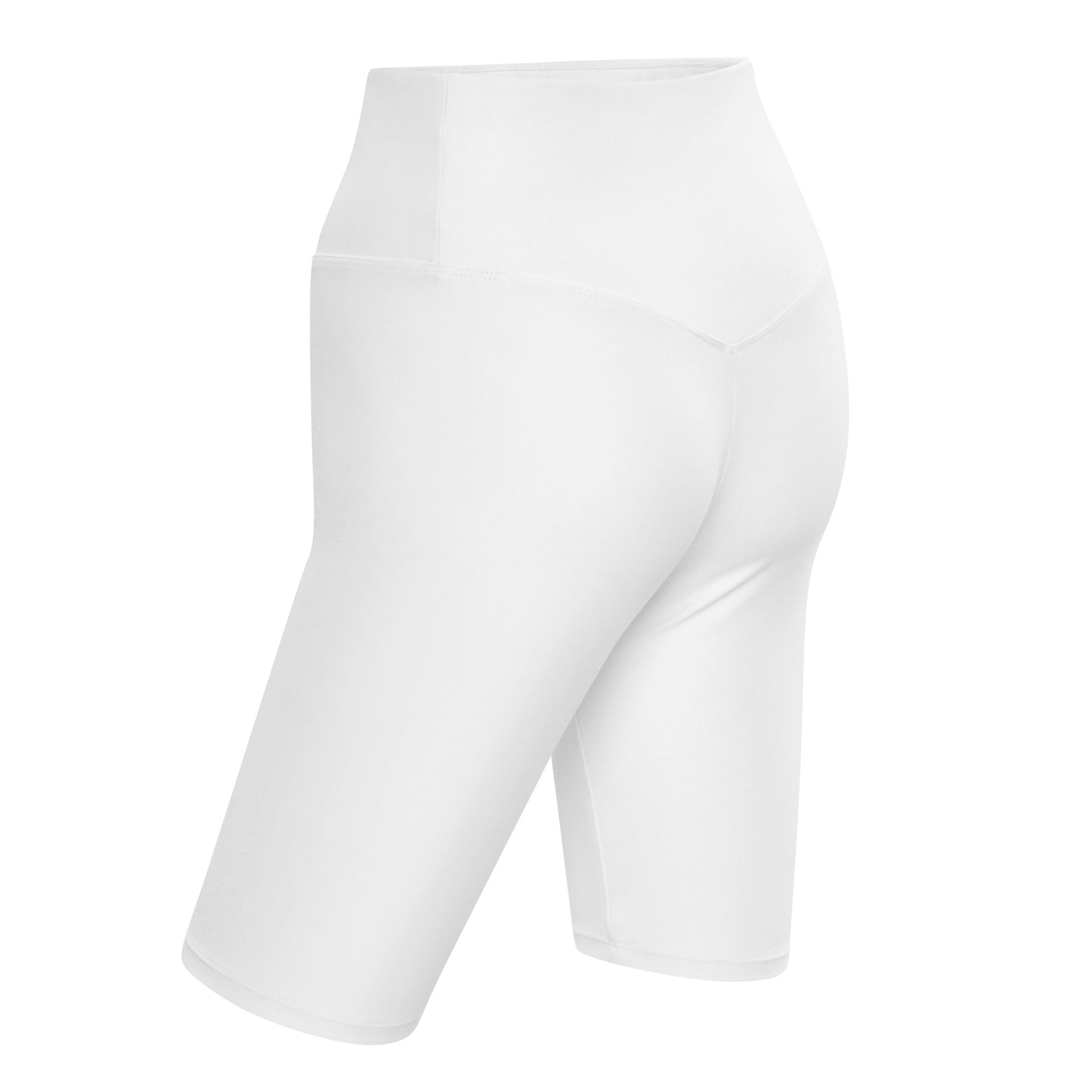 White High-Rise Biker Shorts - Activewear Well