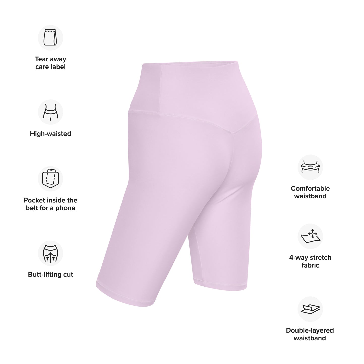 Lilac High-Rise Biker Short - Activewear Well