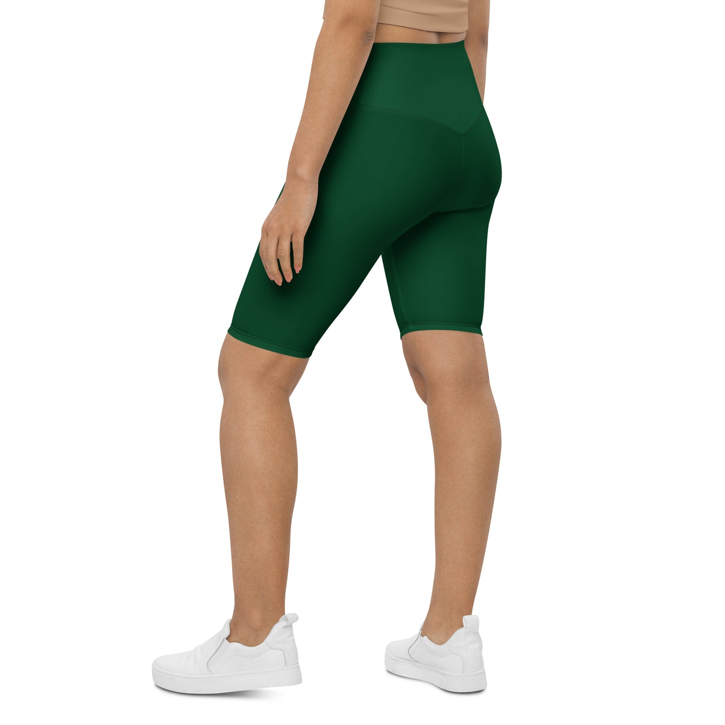 Forest Green High-Rise Biker Shorts - Activewear Well