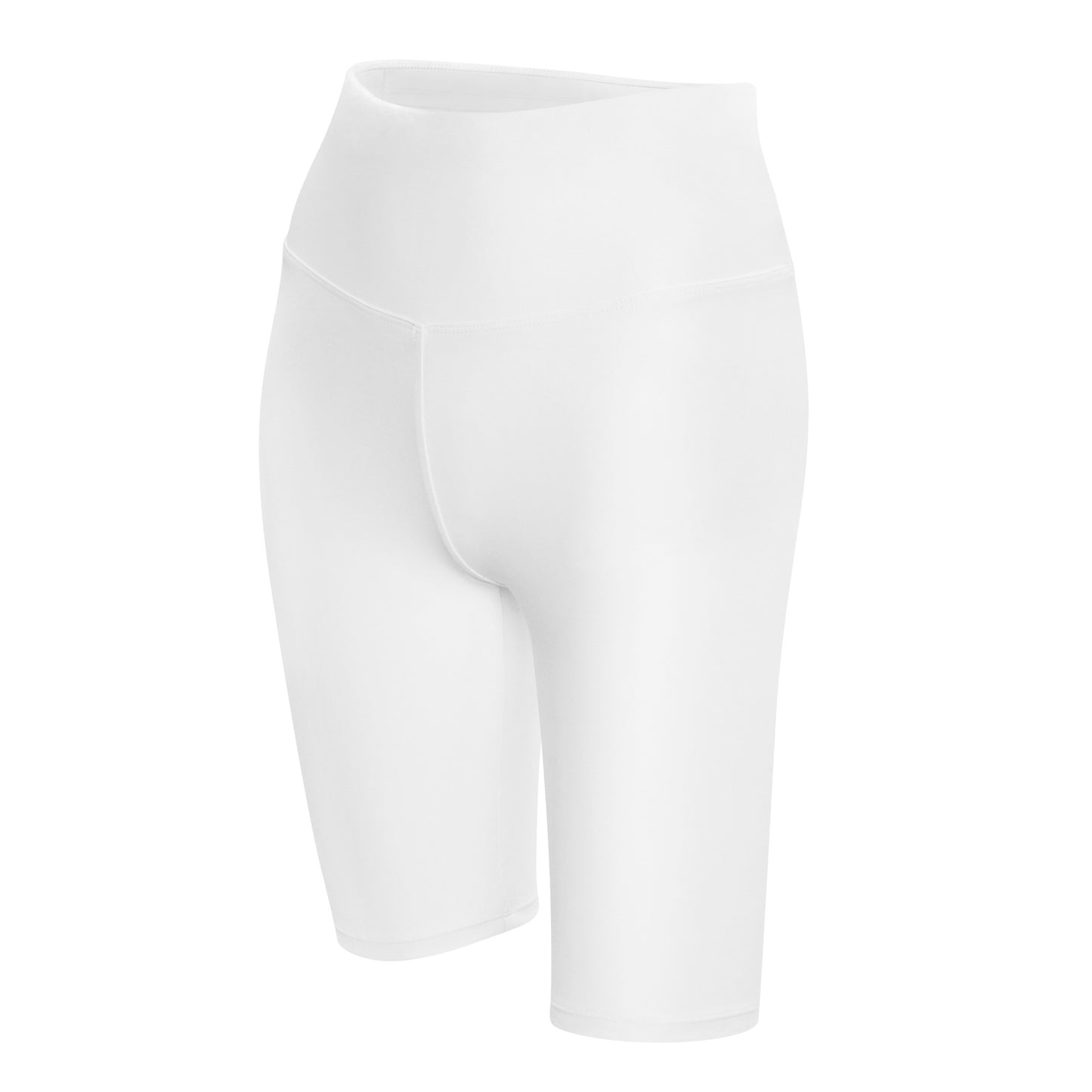 White High-Rise Biker Shorts - Activewear Well