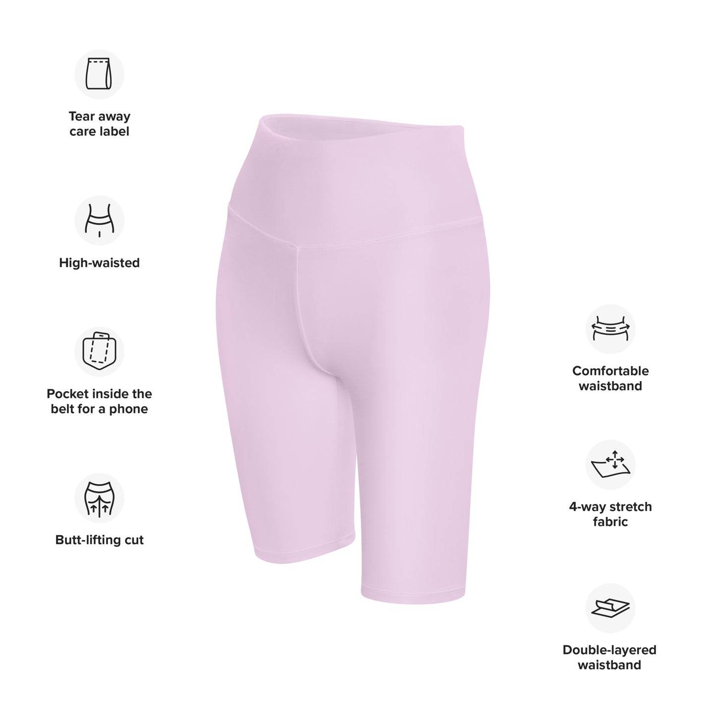 Lilac High-Rise Biker Short - Activewear Well