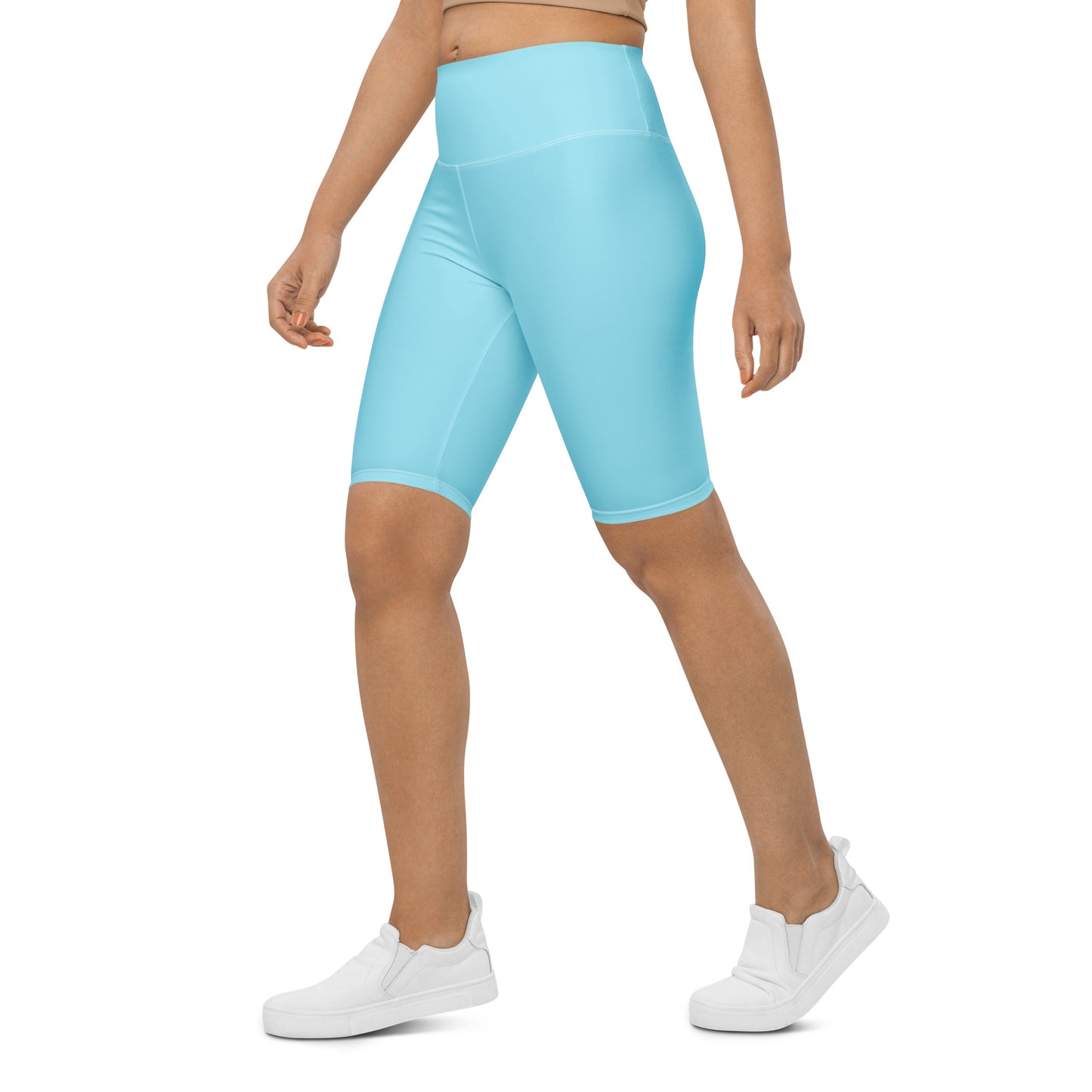 Blue High-Rise Biker Shorts - Activewear Well