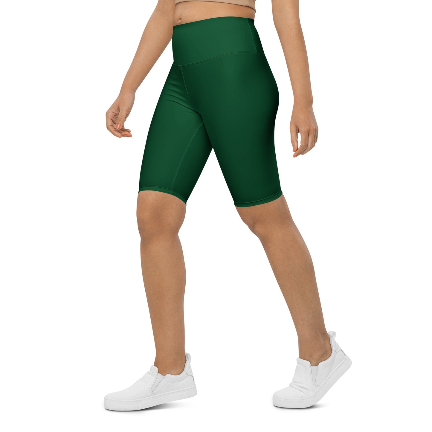 Forest Green High-Rise Biker Shorts - Activewear Well