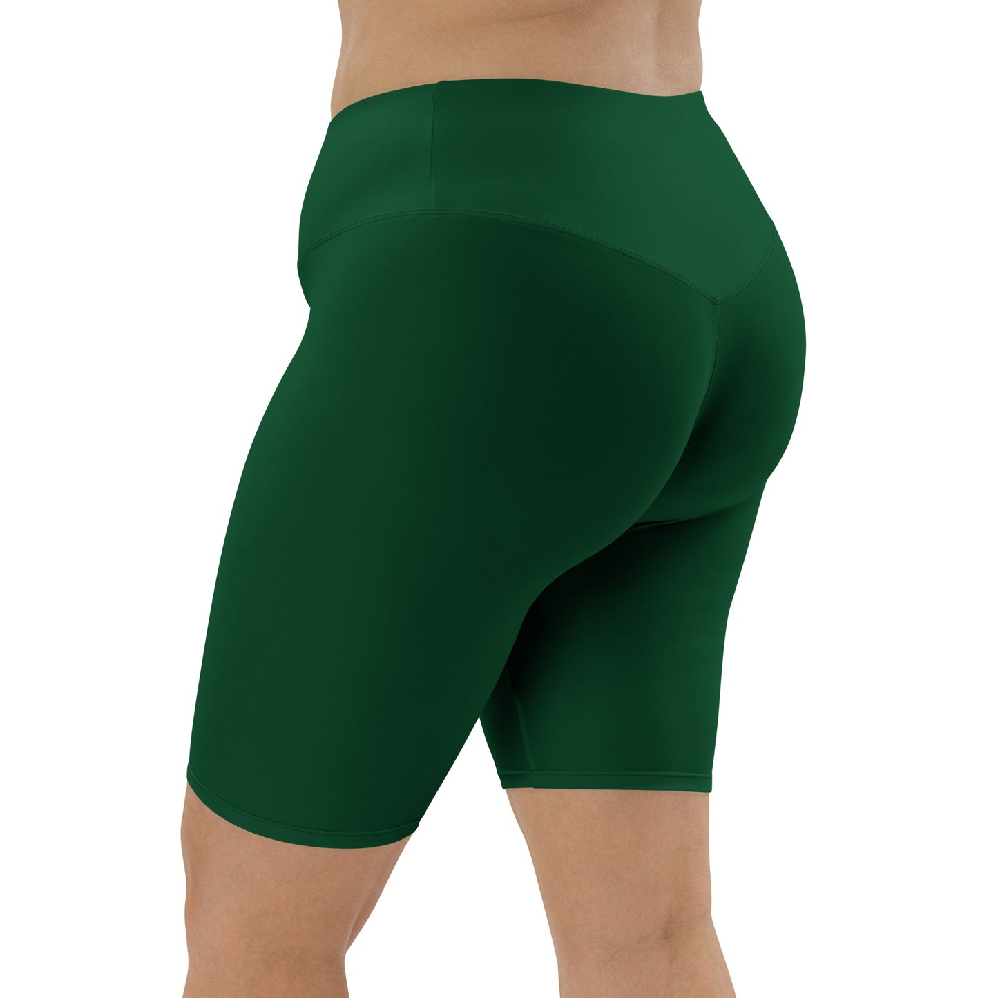 Forest Green High-Rise Biker Shorts - Activewear Well