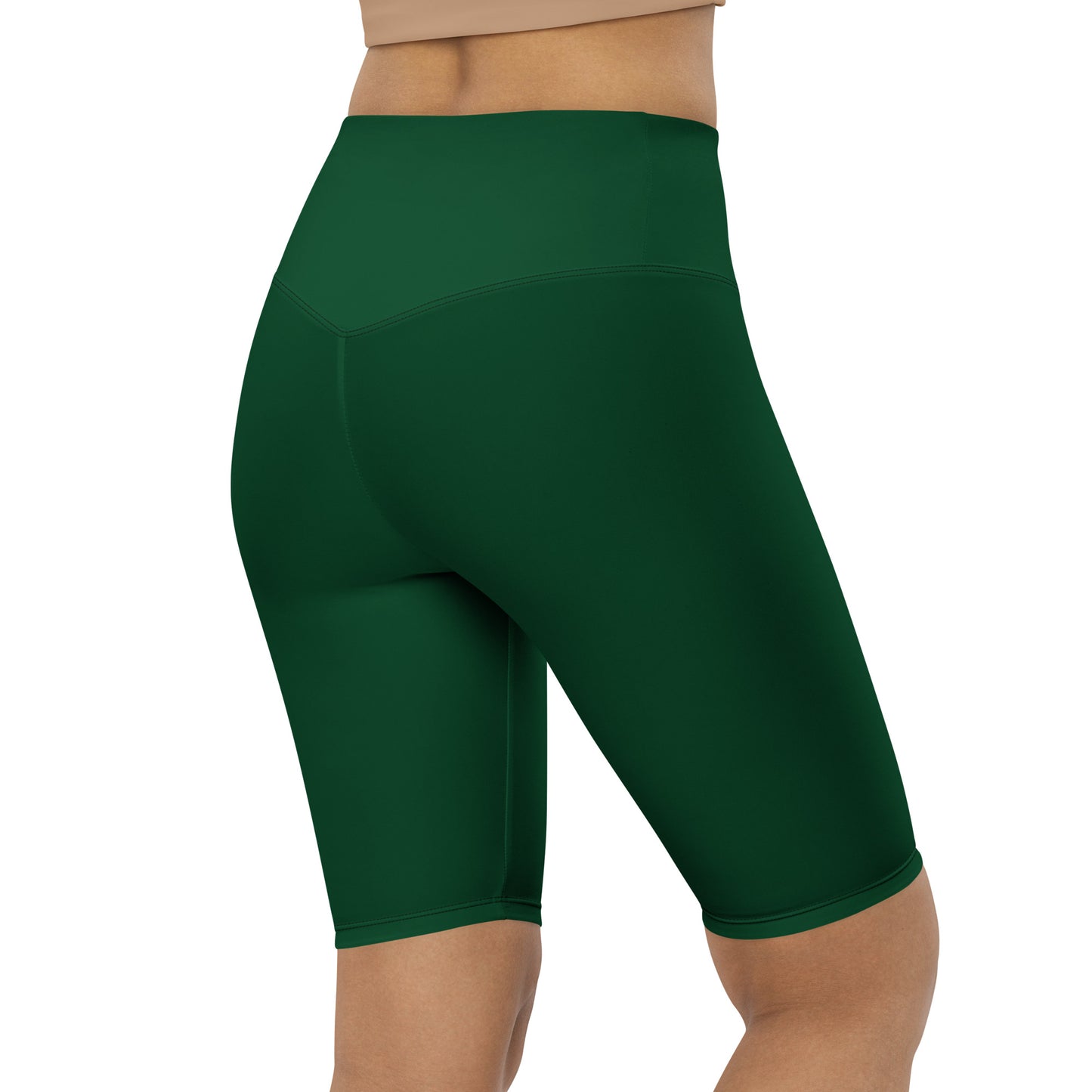 Forest Green High-Rise Biker Shorts - Activewear Well