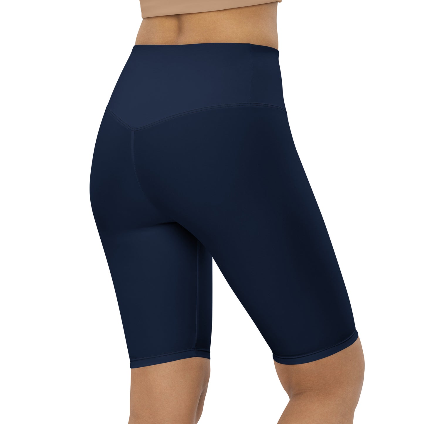 Navy High-Rise Biker Shorts - Activewear Well