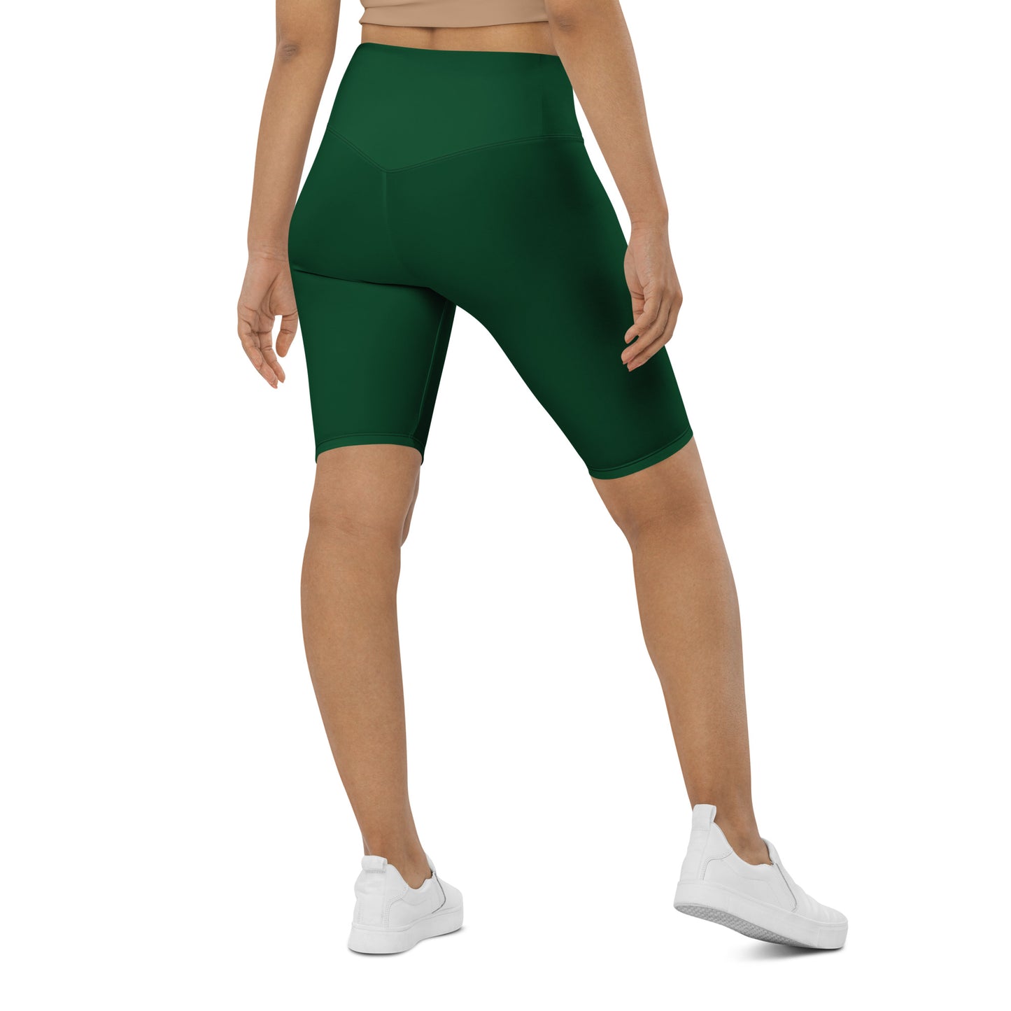 Forest Green High-Rise Biker Shorts - Activewear Well