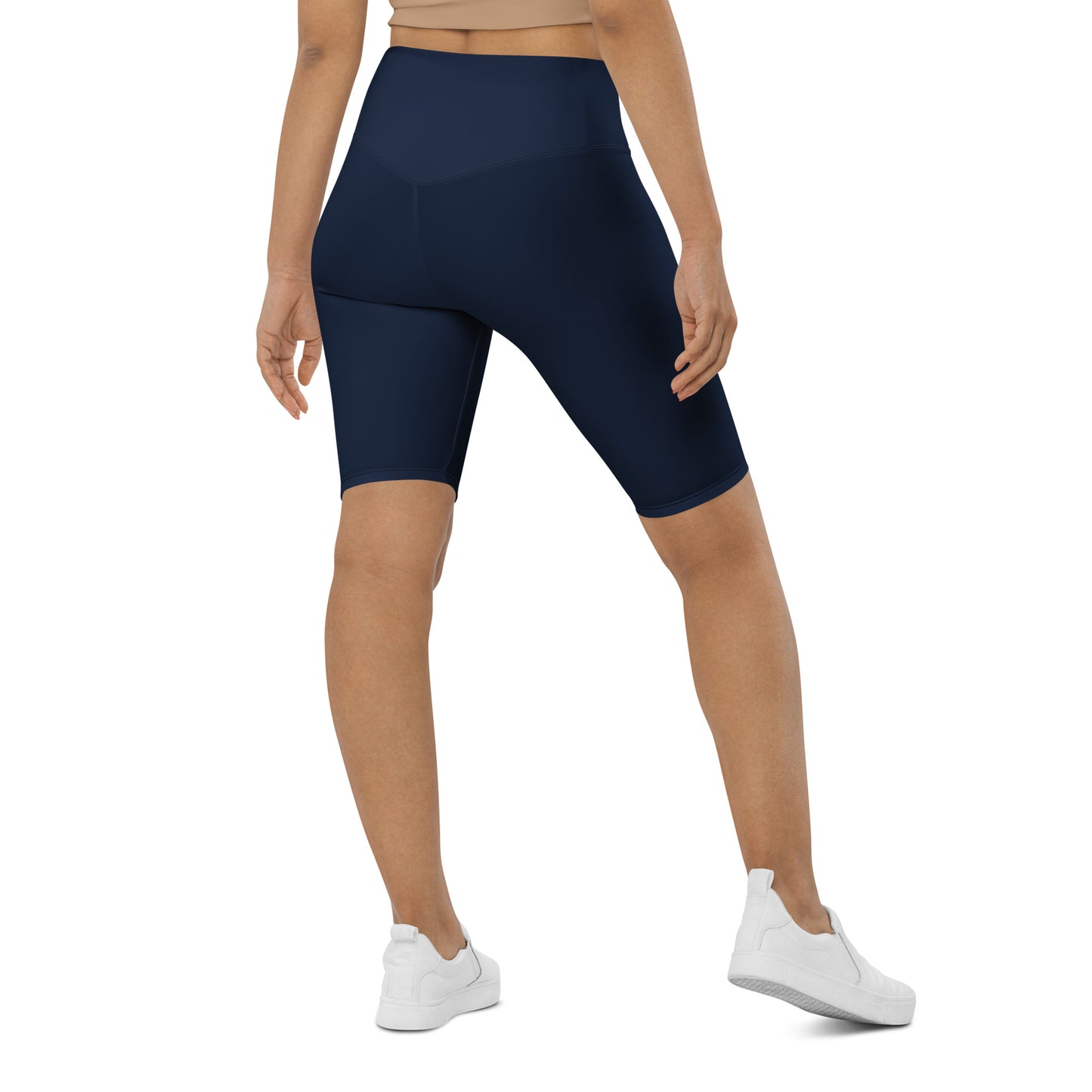 Navy High-Rise Biker Shorts - Activewear Well