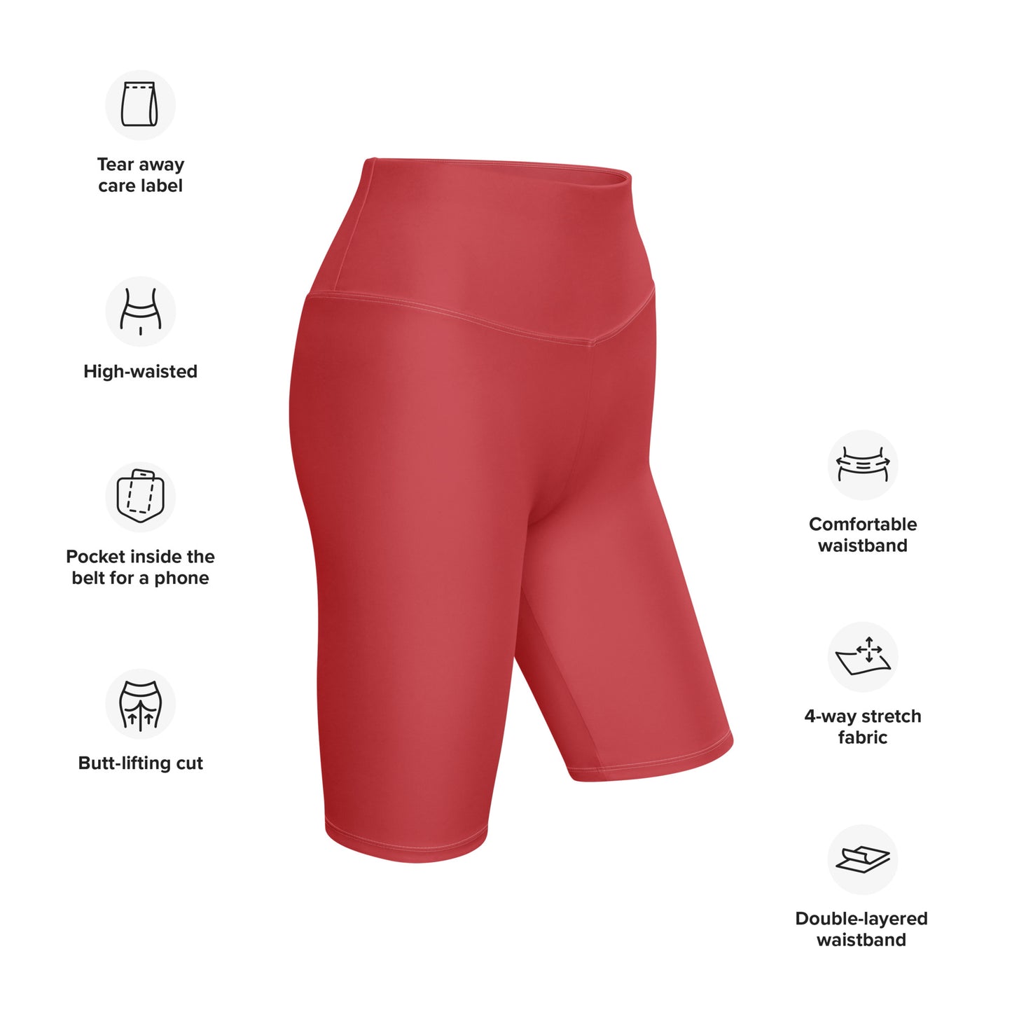 Rose Gold High-Rise Biker Shorts - Activewear Well