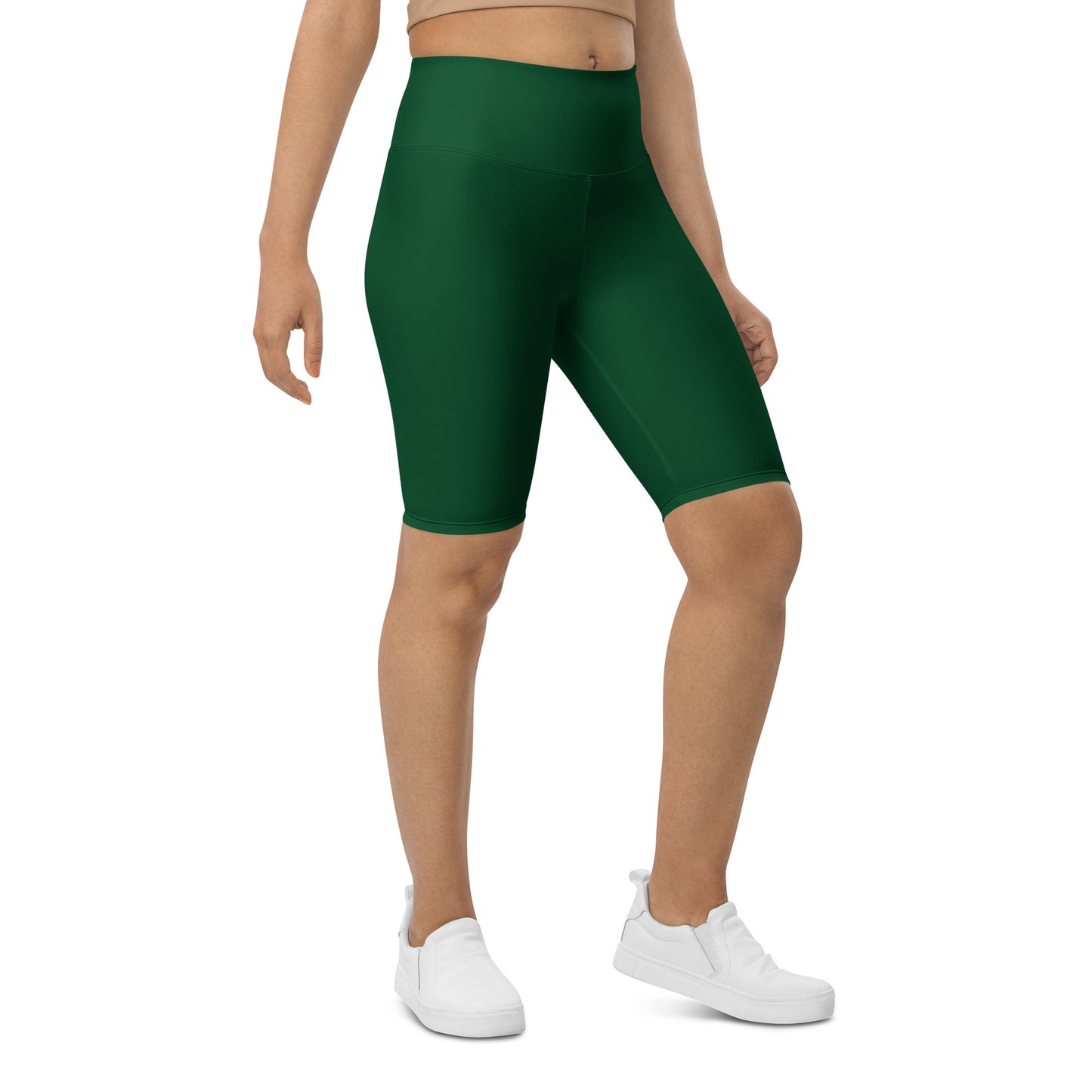 Forest Green High-Rise Biker Shorts - Activewear Well