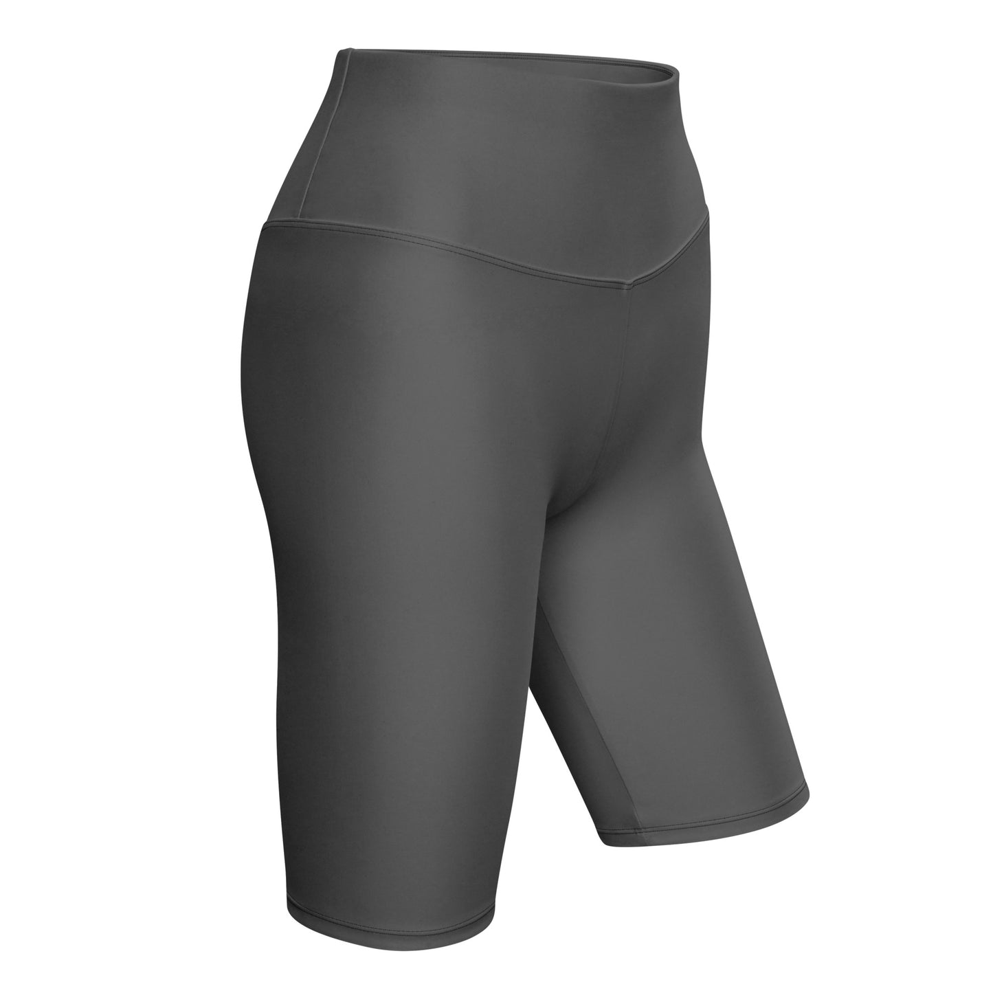 Grey High-Rise Biker Shorts - Activewear Well