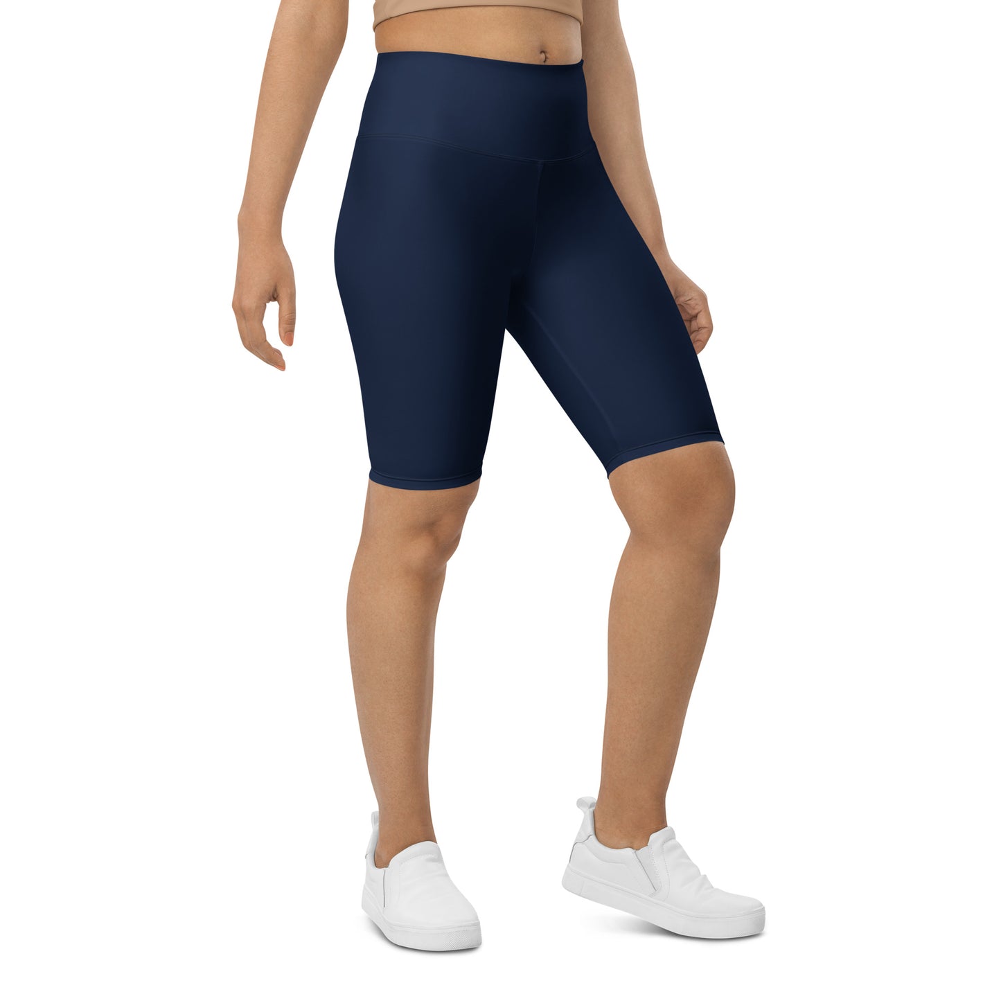 Navy High-Rise Biker Shorts - Activewear Well