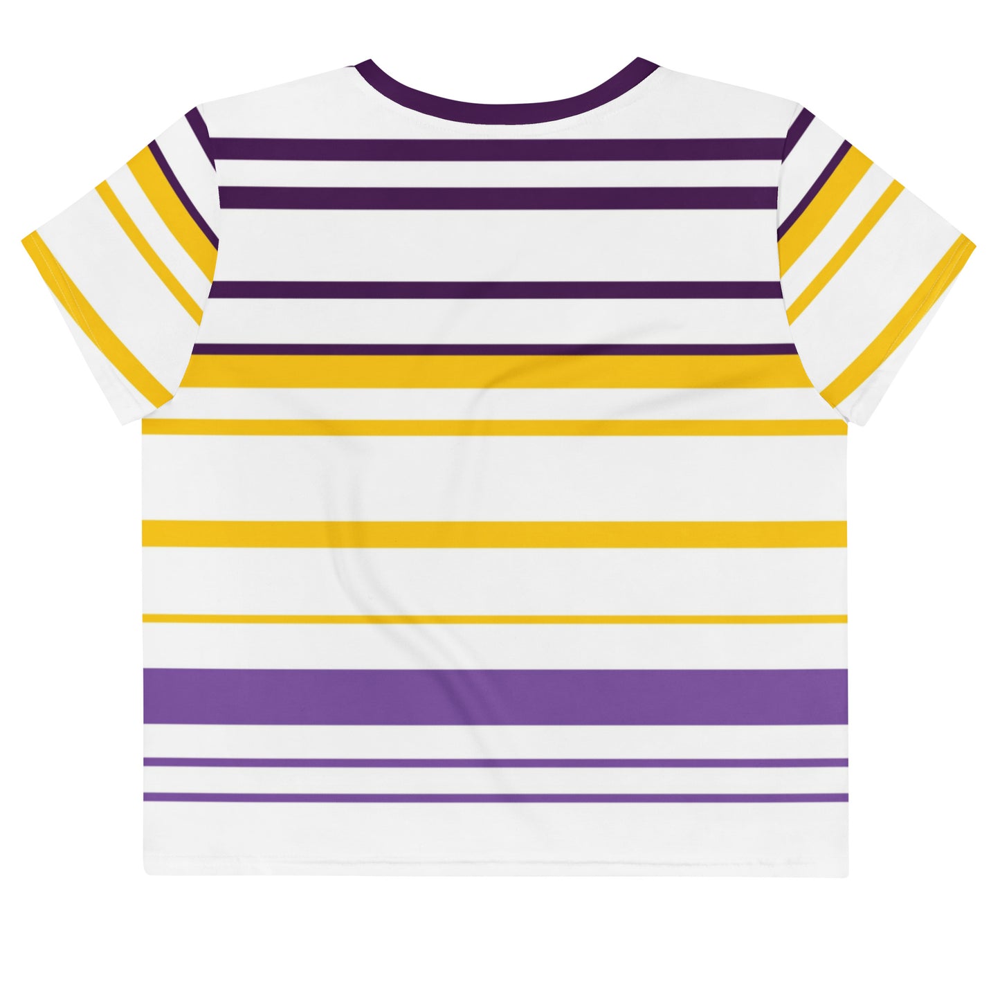 Women's Yellow Striped Crop Tee - Activewear Well