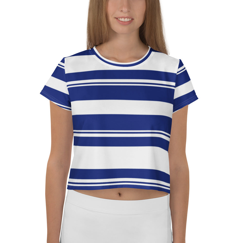 Women's Striped Crop Tee - Activewear Well