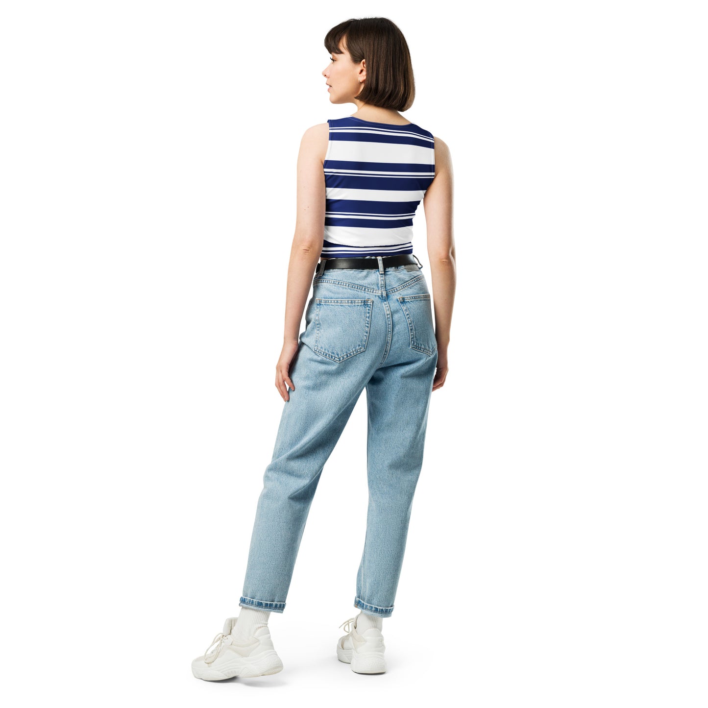 Women's Striped Crop Top - Activewear Well