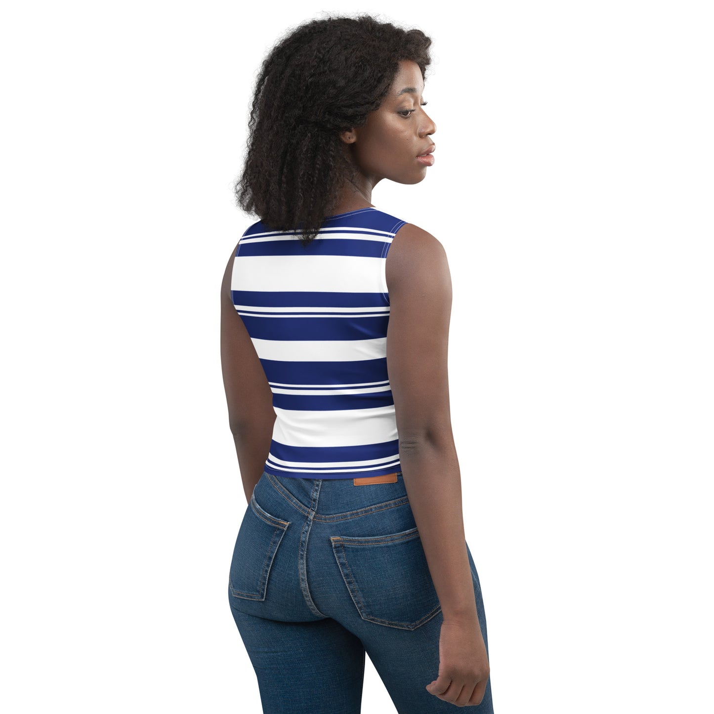 Women's Striped Crop Top - Activewear Well