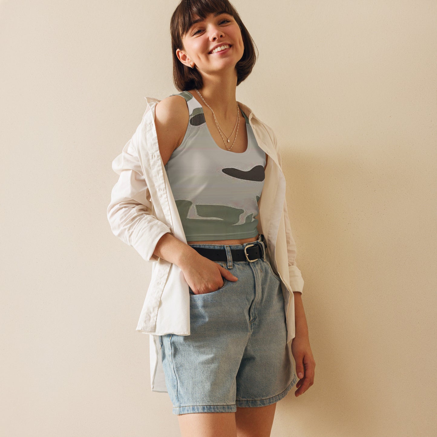 Desert Camo Crop Top - Activewear Well
