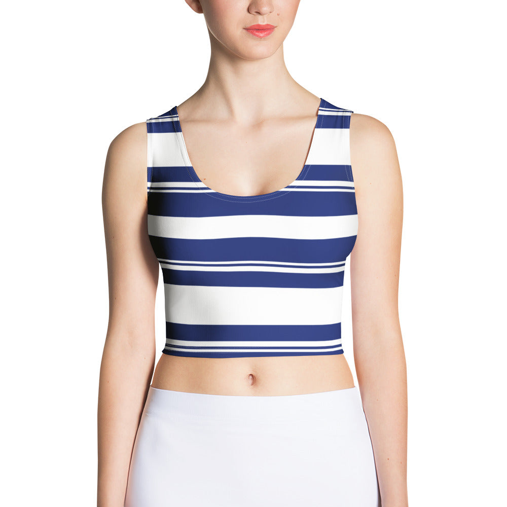 Women's Striped Crop Top - Activewear Well