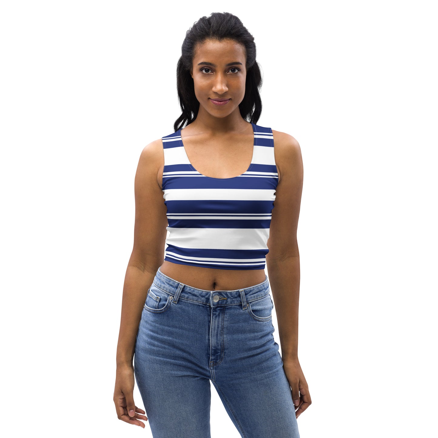 Women's Striped Crop Top - Activewear Well