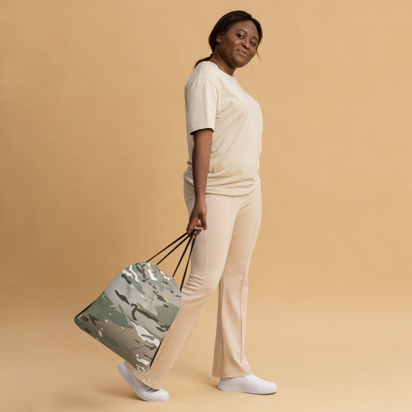 Desert Camo Drawstring Bag - Activewear Well