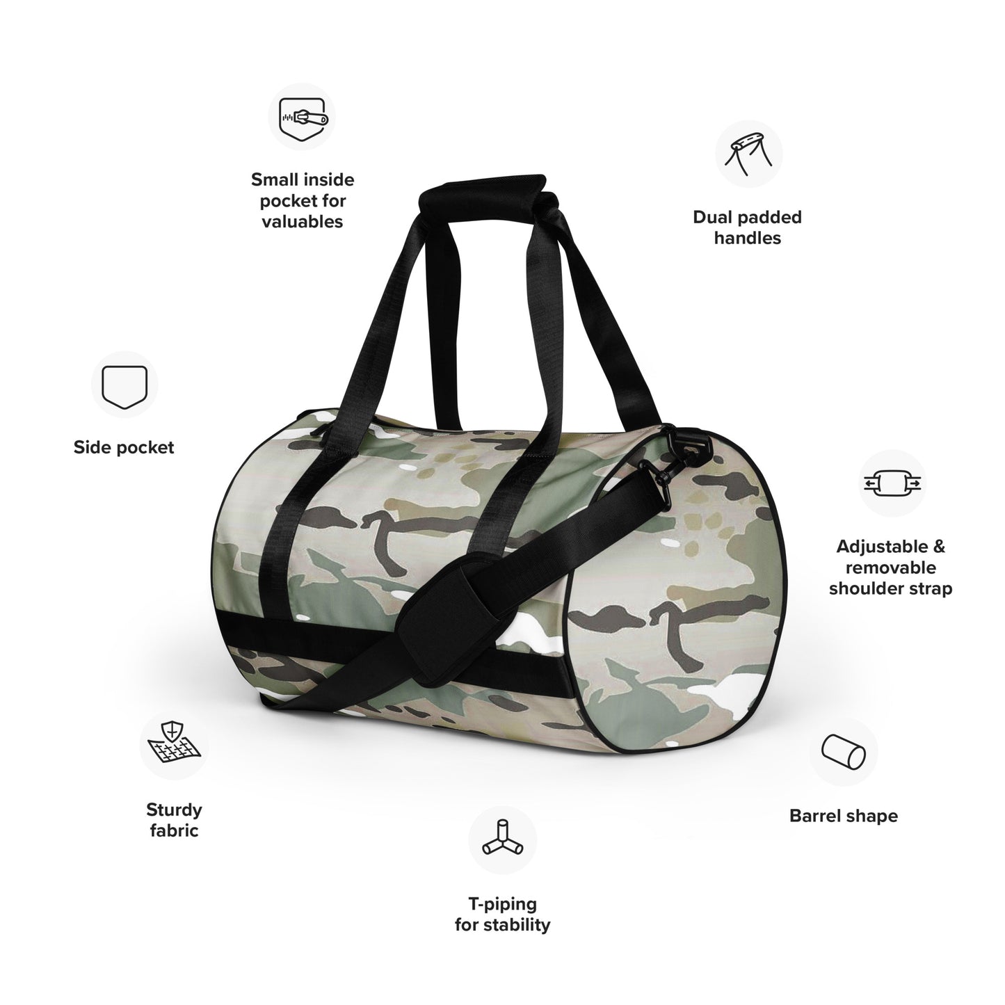Desert Camo Gym Bag - Activewear Well