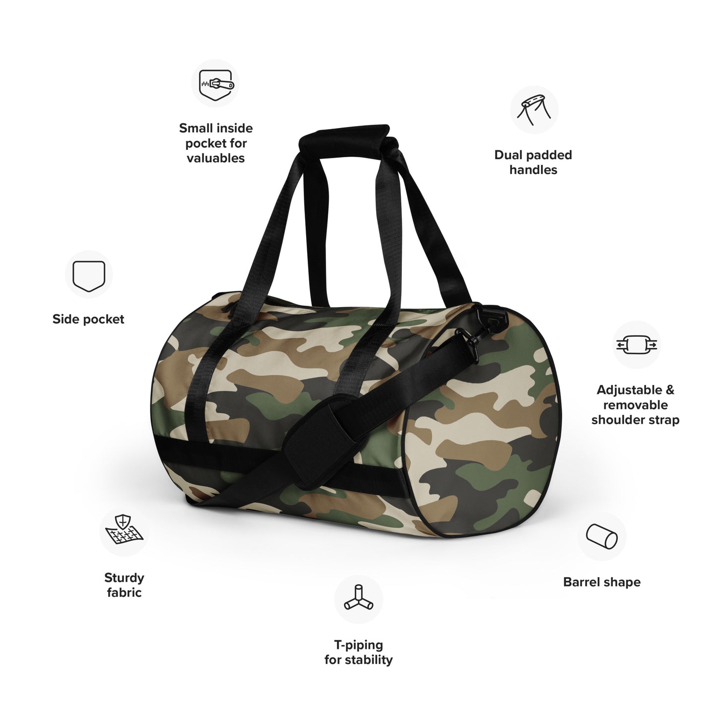 Men's Camo Gym Bag - Activewear Well