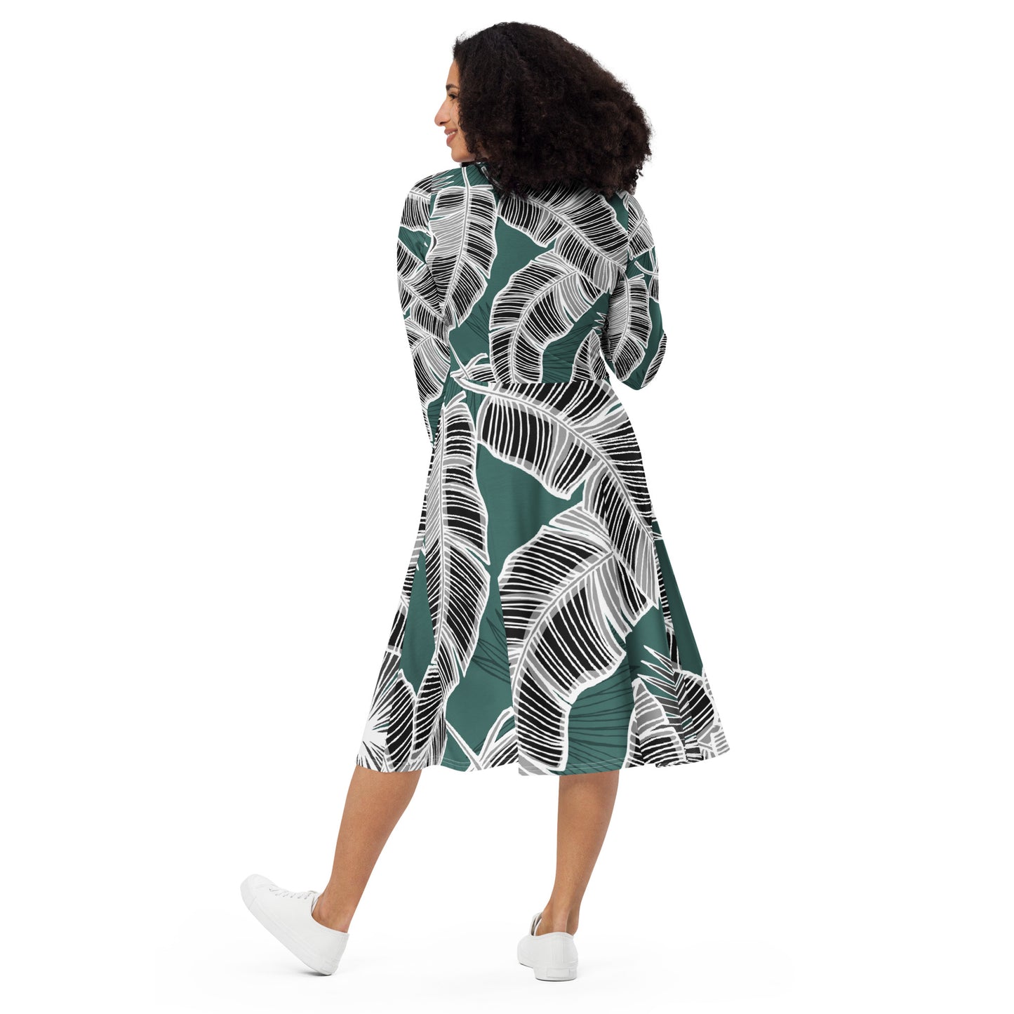 Olivia Long Sleeve Midi Dress - Activewear Well