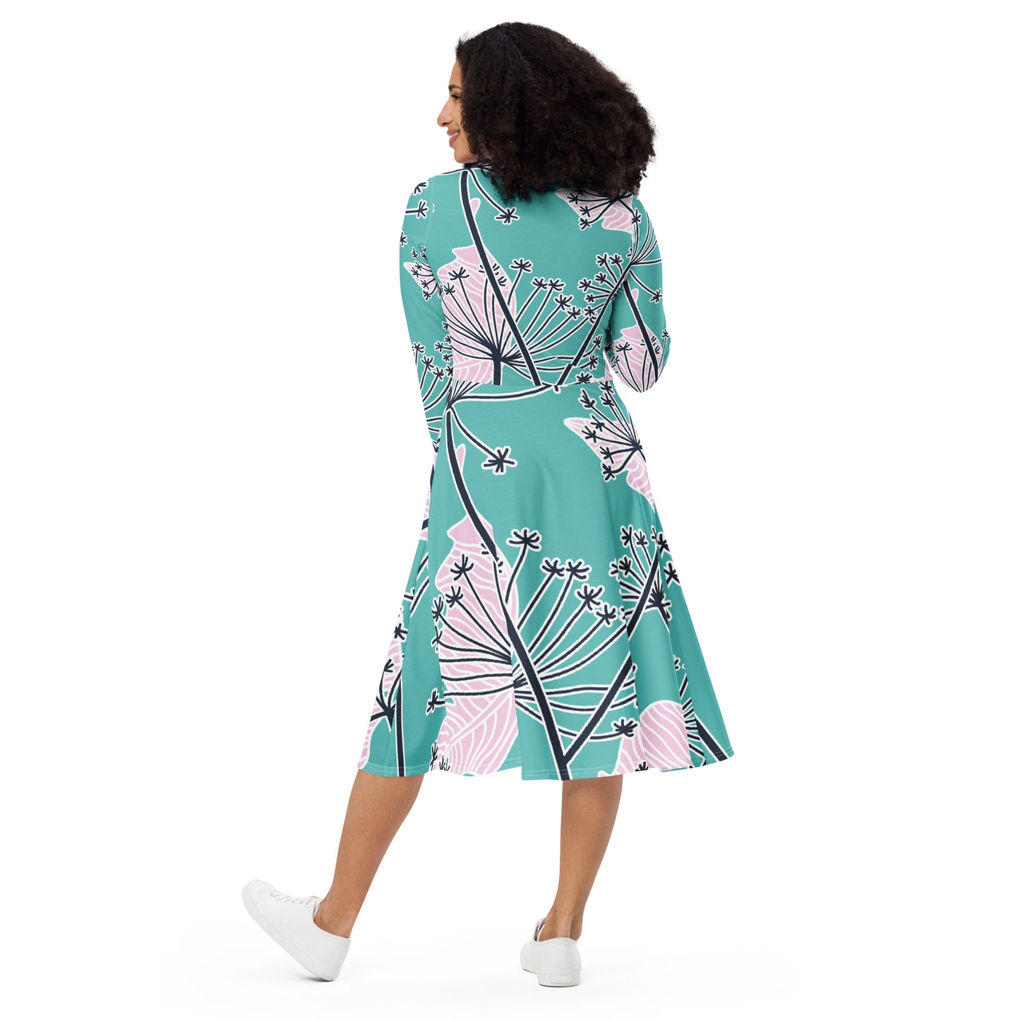 Amalia Long Sleeve Midi Dress - Activewear Well