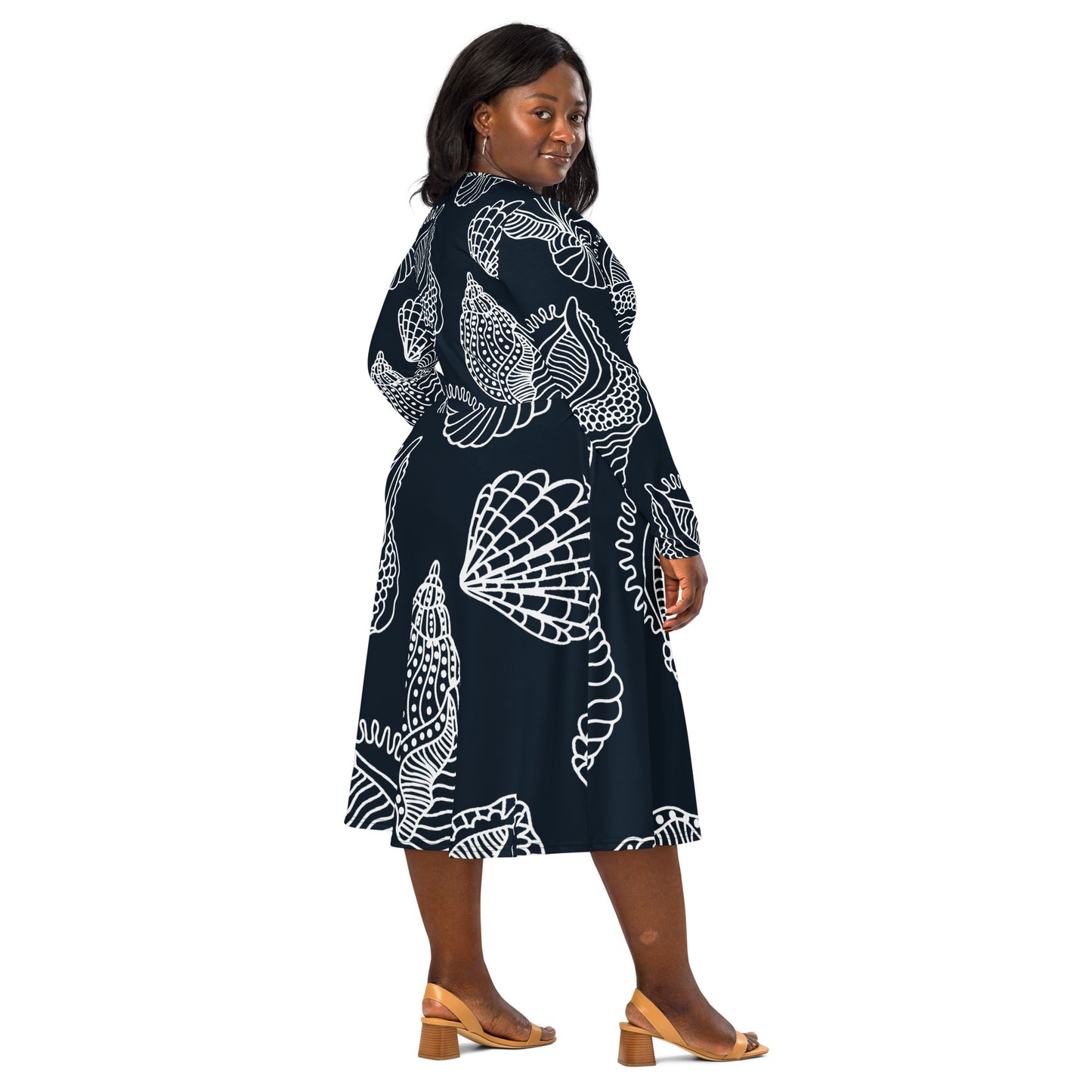 Charlotte Long Sleeve Midi Dress - Activewear Well