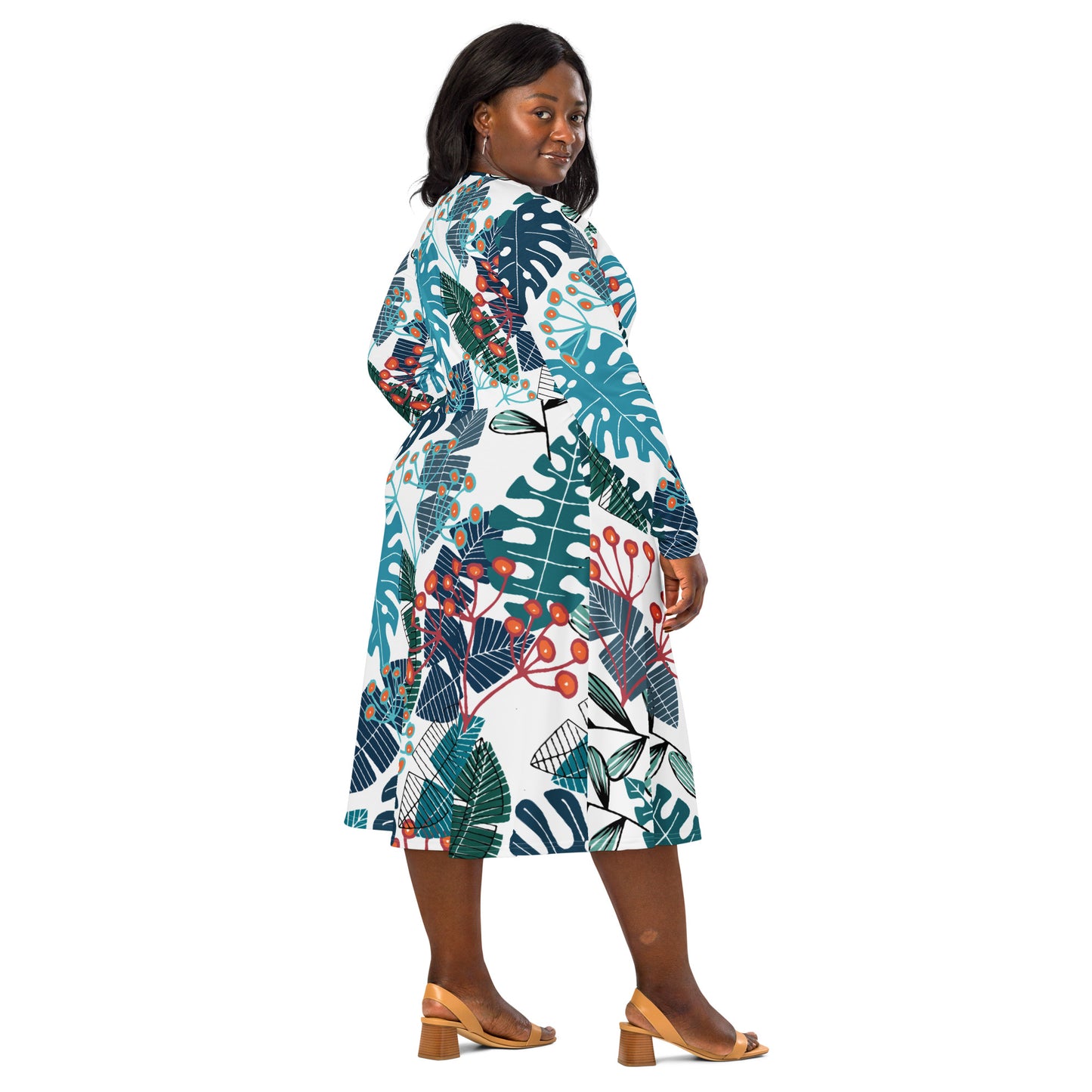 Abby Long Sleeve Midi Dress - Activewear Well
