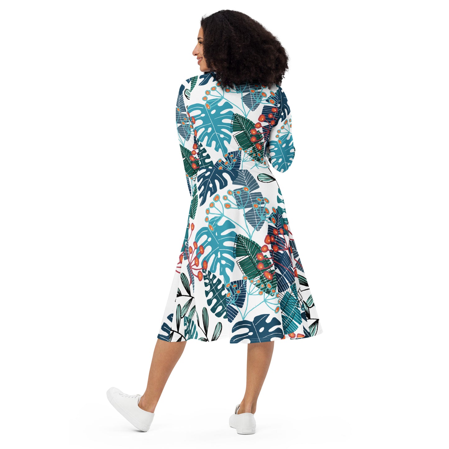 Abby Long Sleeve Midi Dress - Activewear Well