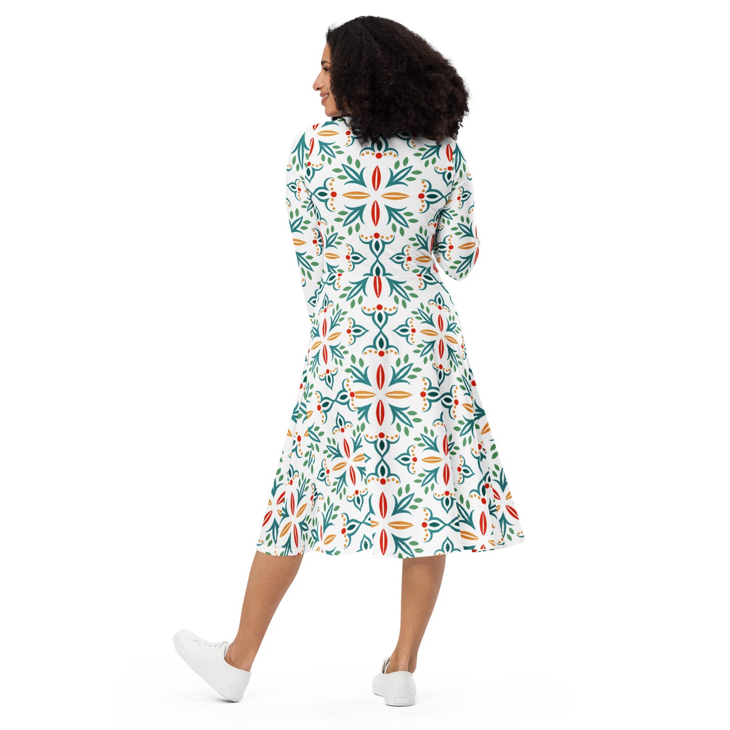 Ava Long Sleeve Midi Dress - Activewear Well