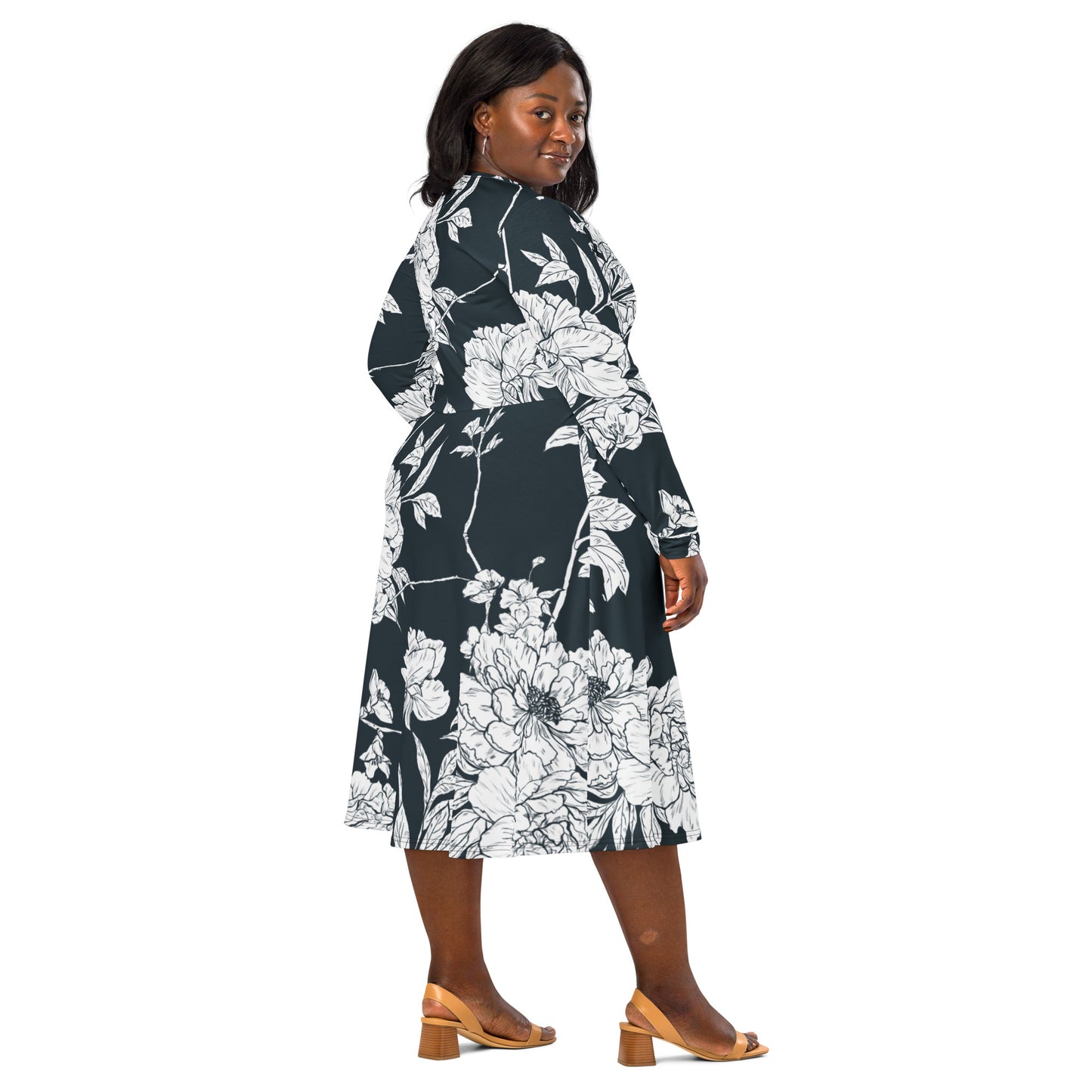 Ruby Long Sleeve Midi Dress - Activewear Well