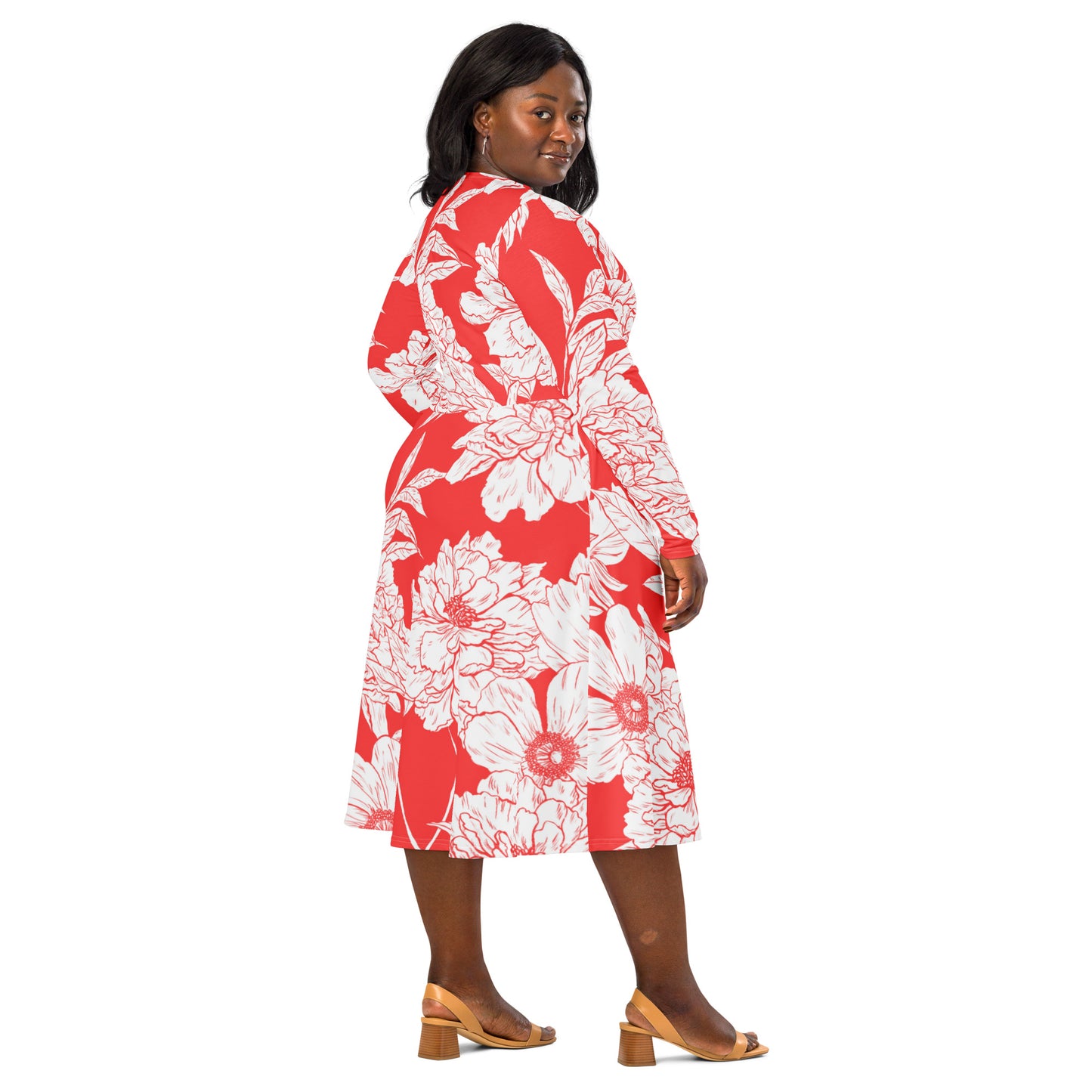 Emily Long Sleeve Midi Dress - Activewear Well