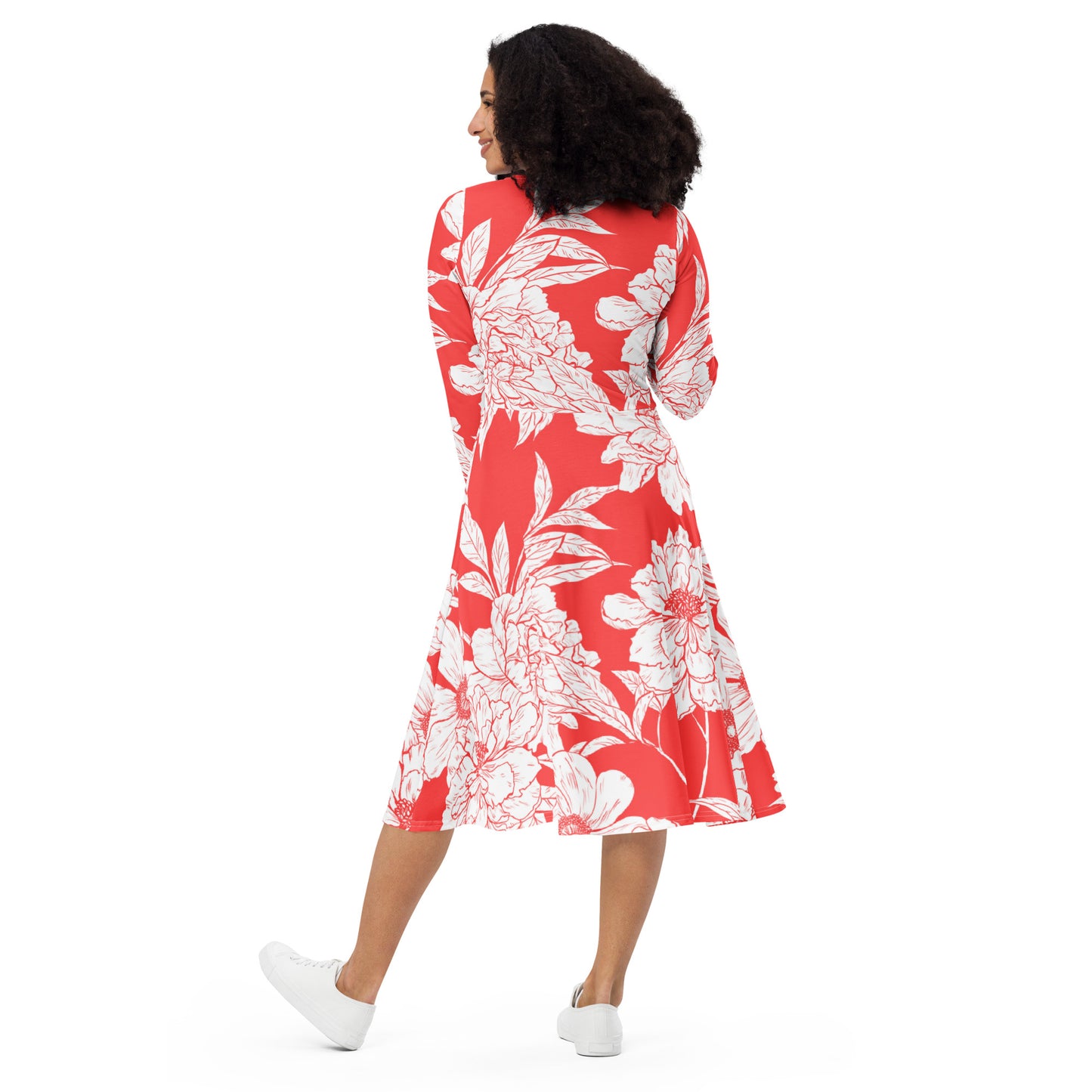 Emily Long Sleeve Midi Dress - Activewear Well