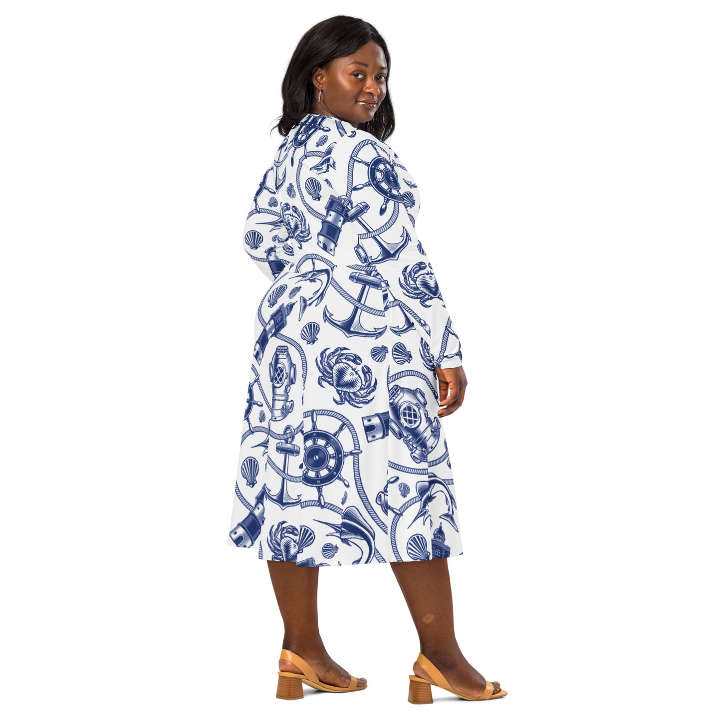 Ariana Long Sleeve Midi Dress - Activewear Well
