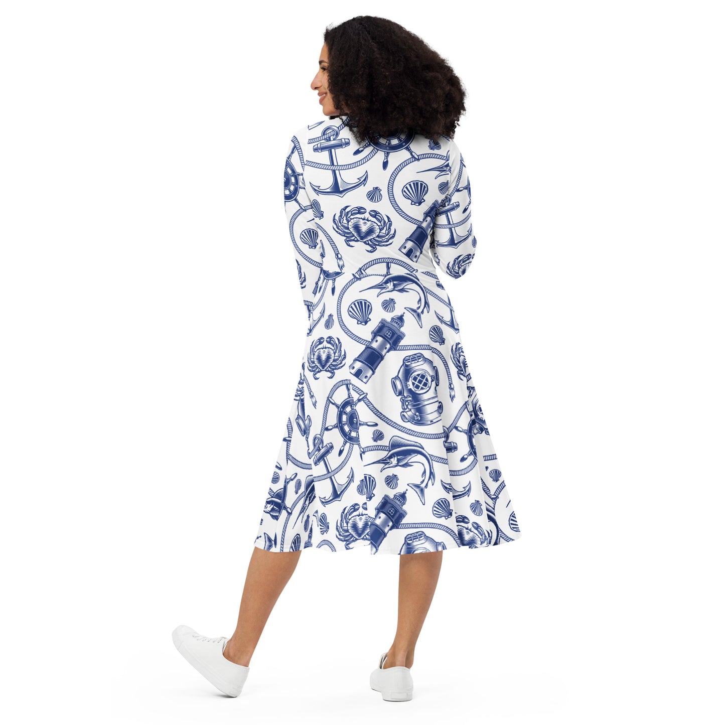 Ariana Long Sleeve Midi Dress - Activewear Well