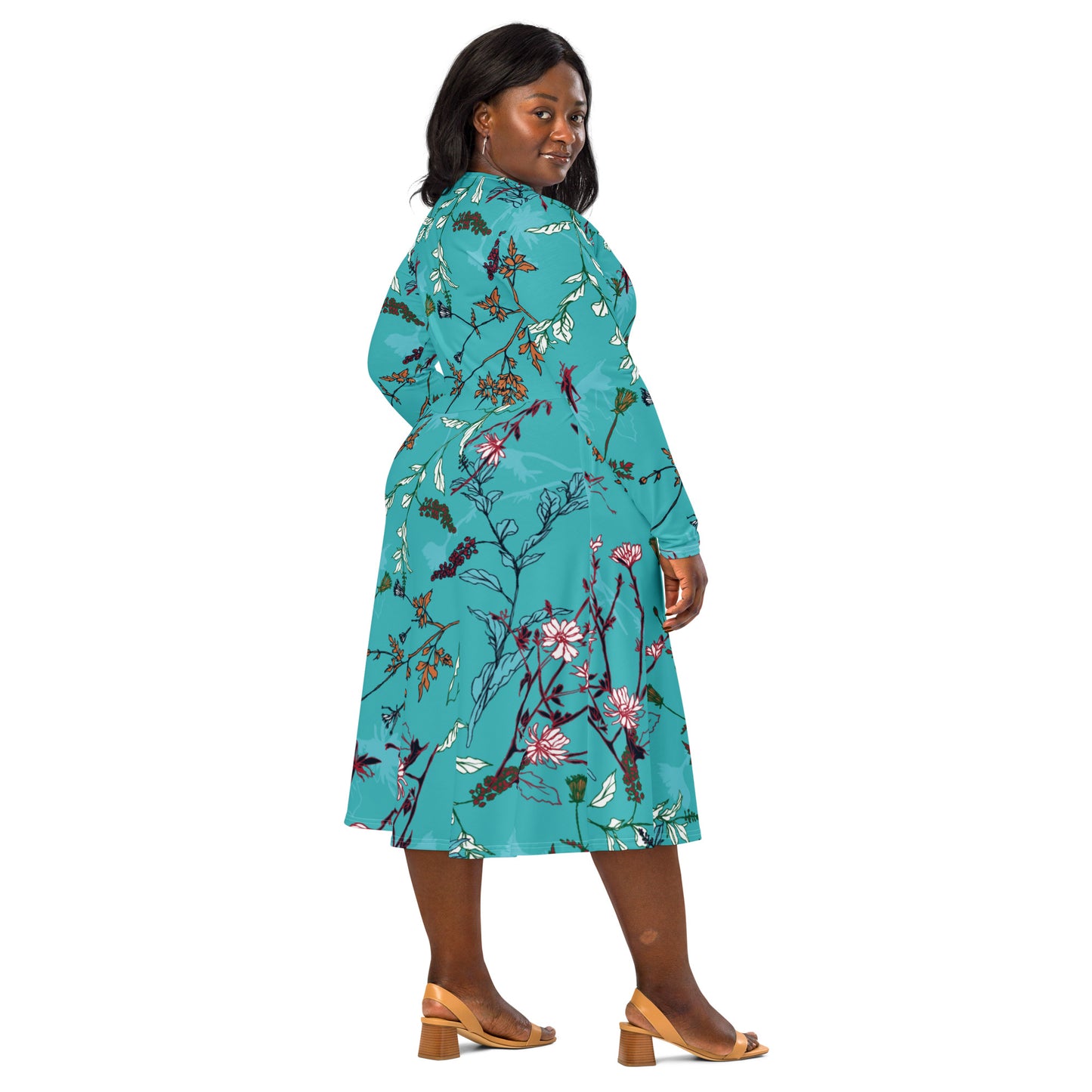 Hailey Long Sleeve Midi Dress - Activewear Well
