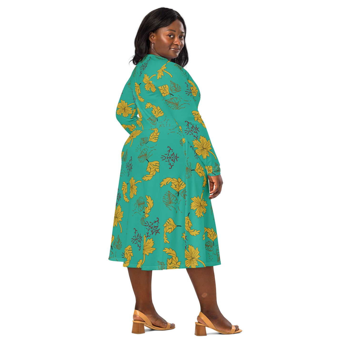 Lily Long Sleeve Midi Dress - Activewear Well