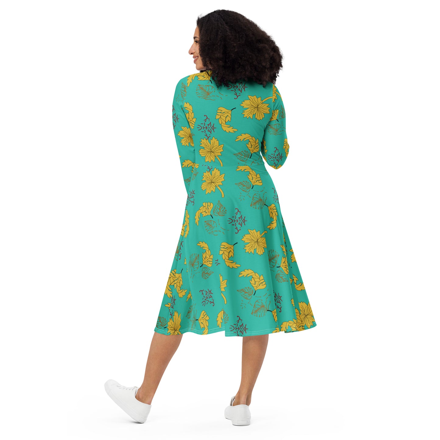 Lily Long Sleeve Midi Dress - Activewear Well