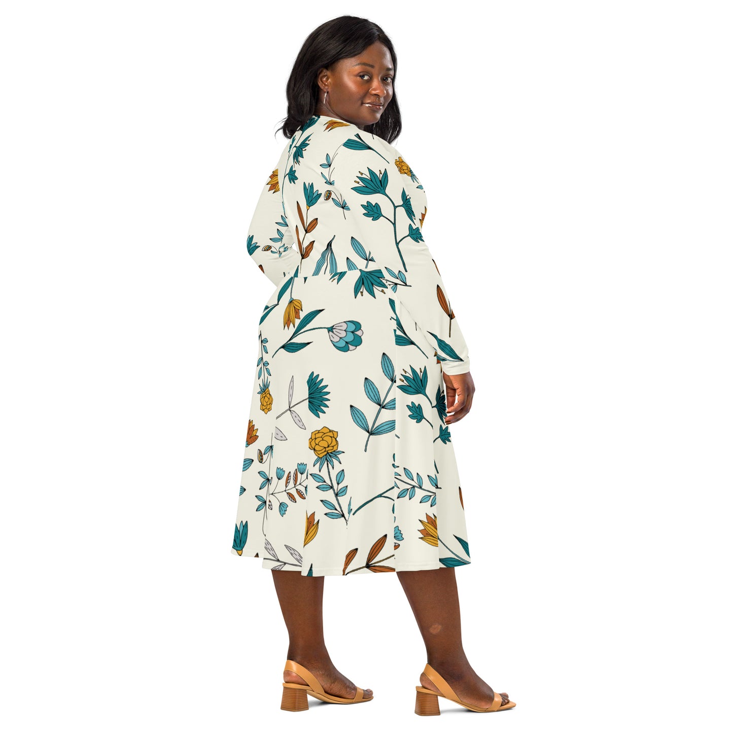 Tricia Long Sleeve Midi Dress - Activewear Well