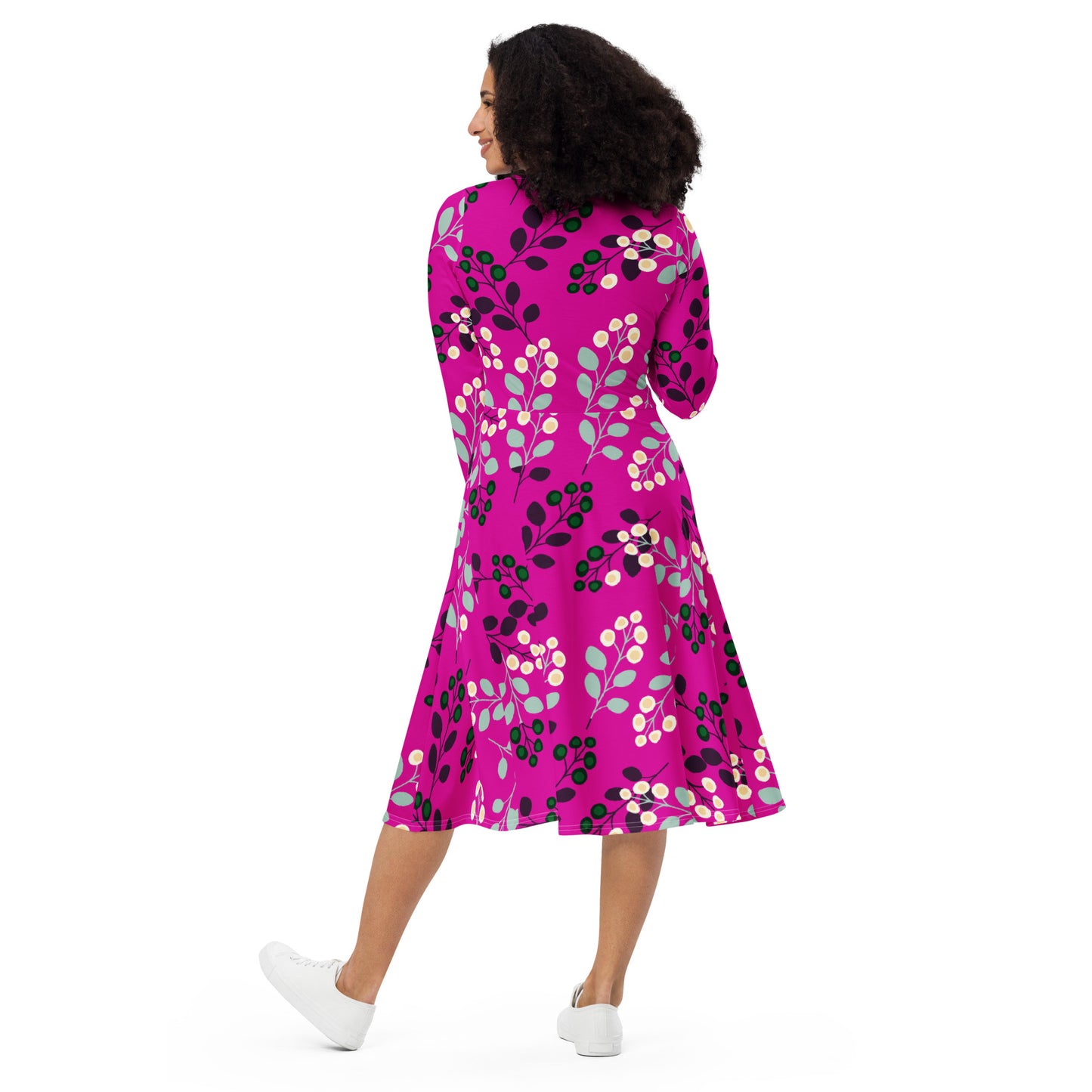 Abigail Long Sleeve Midi Dress - Activewear Well