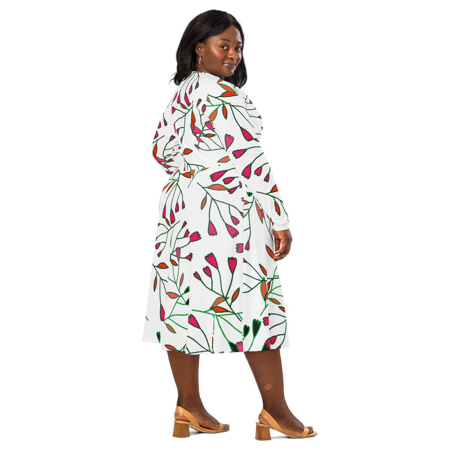 Joyce Long Sleeve Midi Dress - Activewear Well