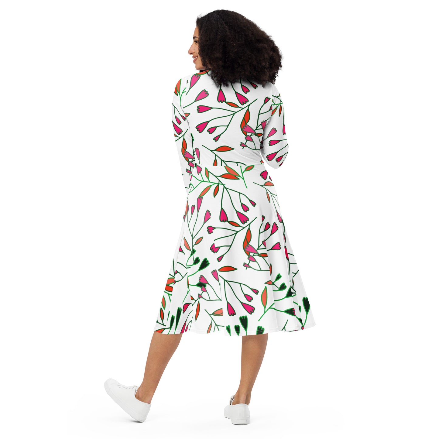 Joyce Long Sleeve Midi Dress - Activewear Well