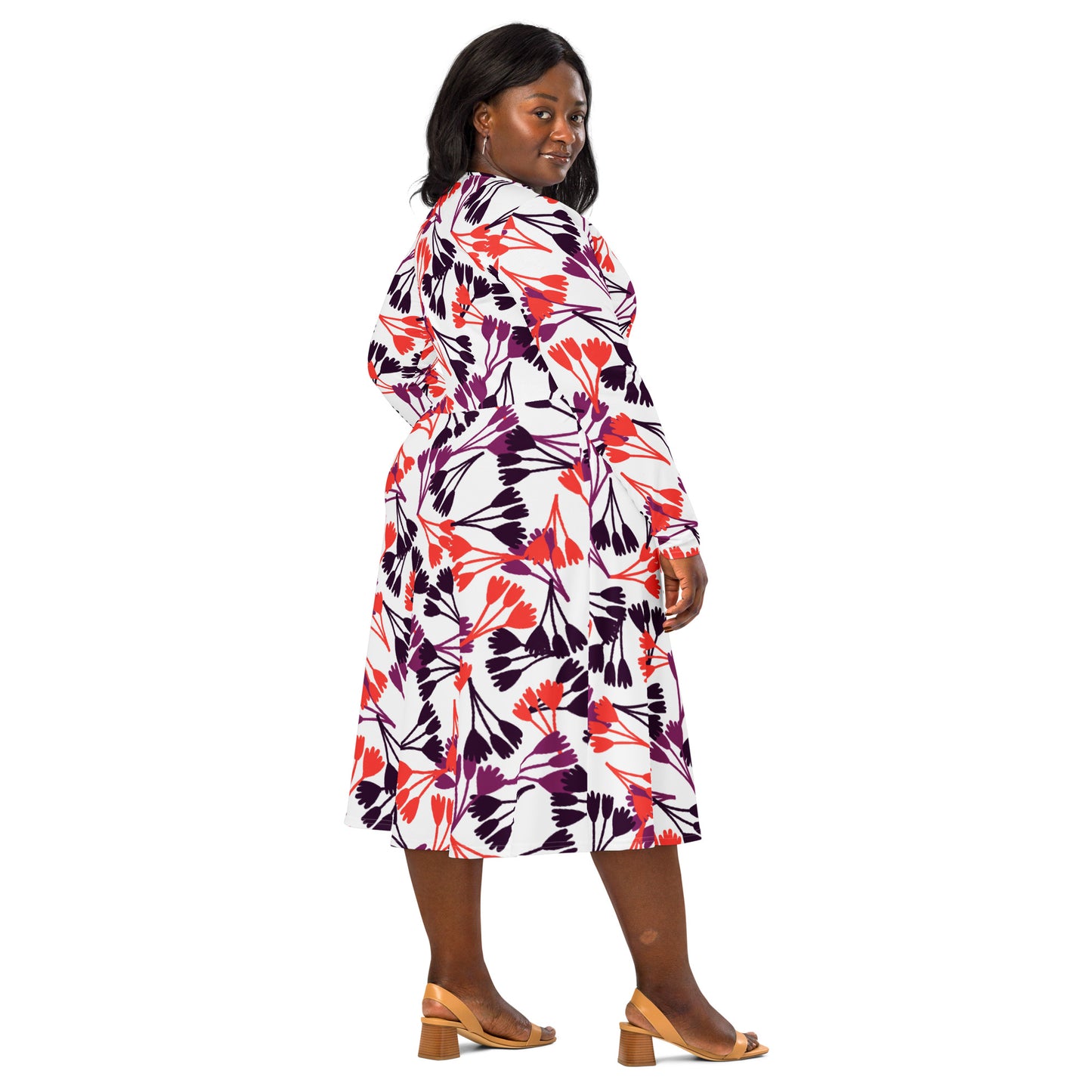 Staci Long Sleeve Midi Dress - Activewear Well