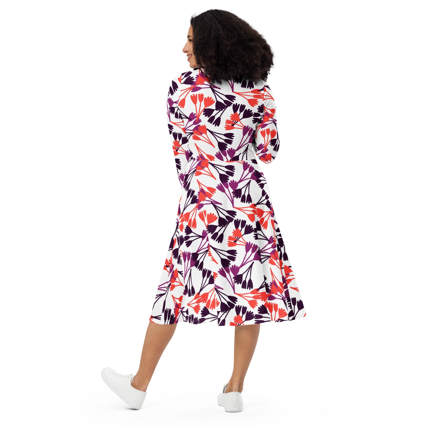 Staci Long Sleeve Midi Dress - Activewear Well