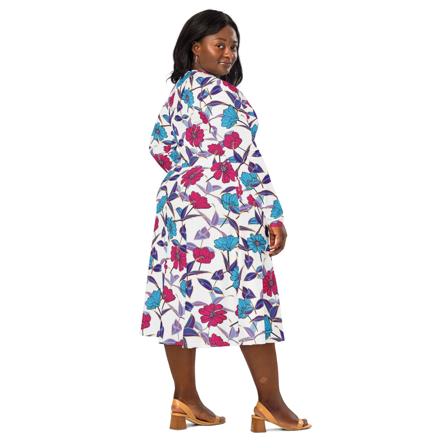 Meryl Long Sleeve Midi Dress - Activewear Well