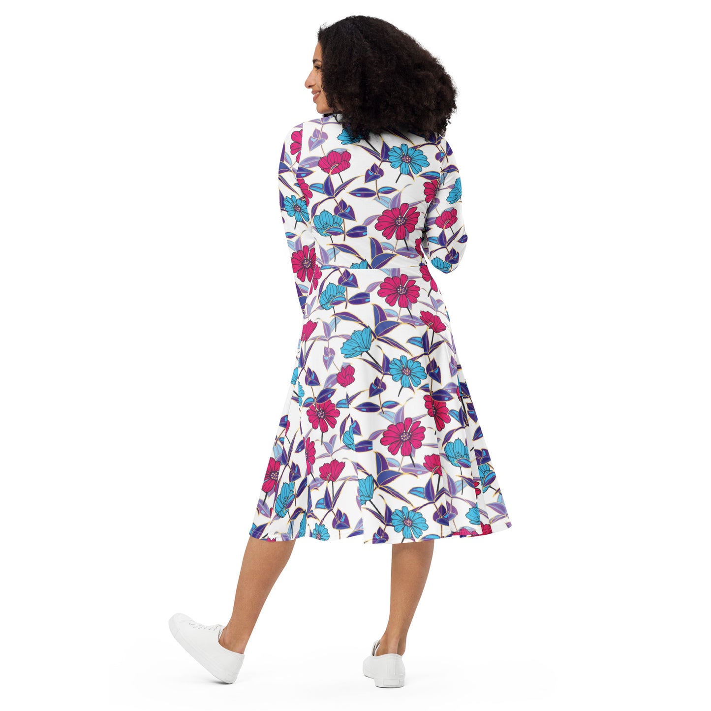 Meryl Long Sleeve Midi Dress - Activewear Well