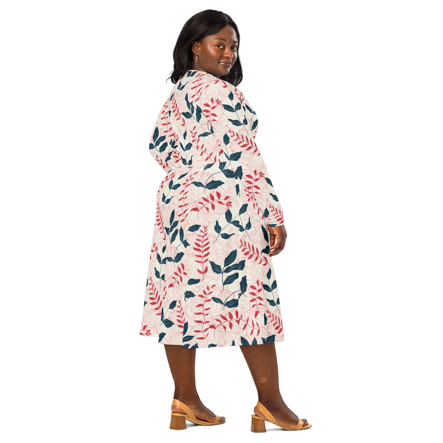 Sally Long Sleeve Midi Dress - Activewear Well